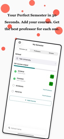 Class Snipe: Rate My Professor iPhone screenshot