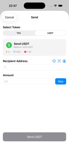 TT Energy Wallet iPhone screenshot