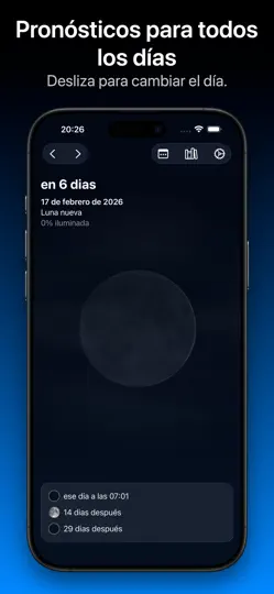 Captura de pantalla de Mooncast en iPhone 3