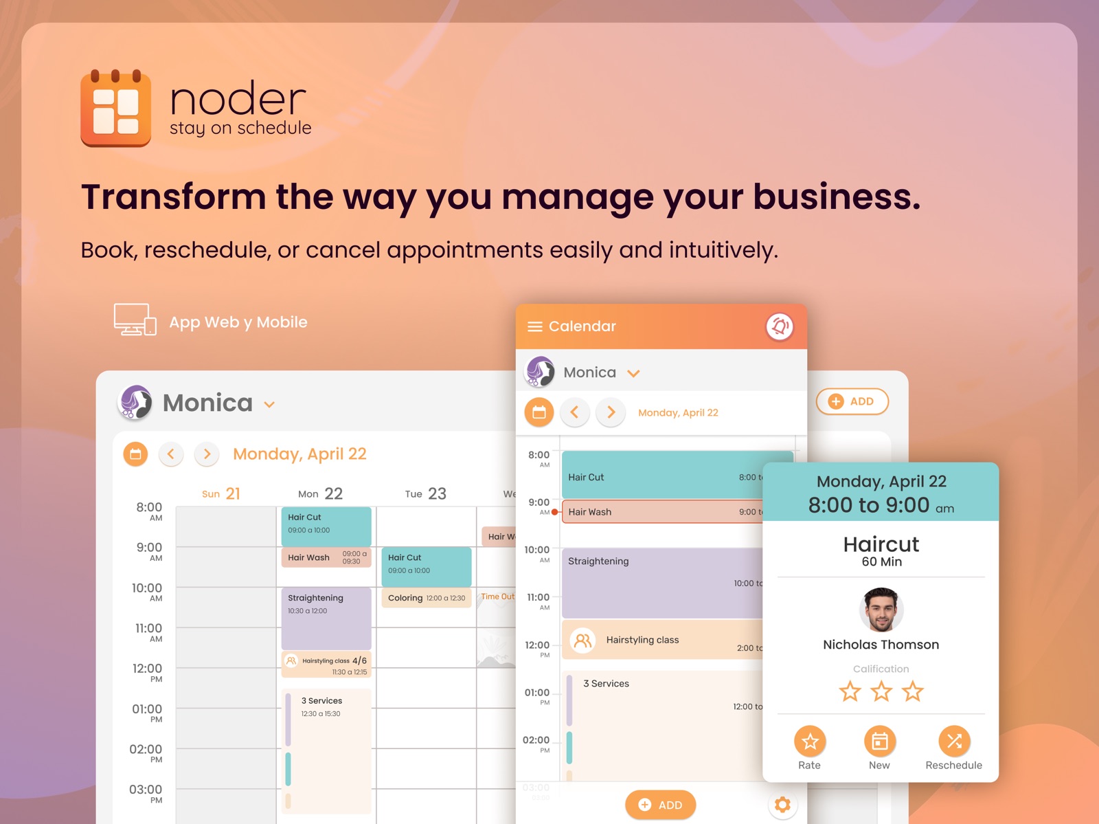 Noder - Appointment Scheduling ipad screenshot 1