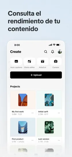 Captura de pantalla de TikTok Studio en iPhone 6