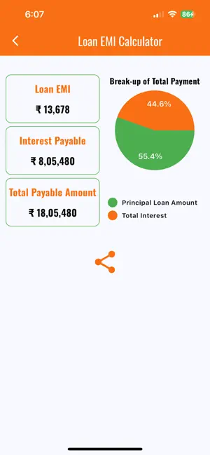 Loan EMI Interest Calculator screenshot 3