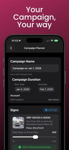 Vue - Book a Digital Billboard iPhone screenshot
