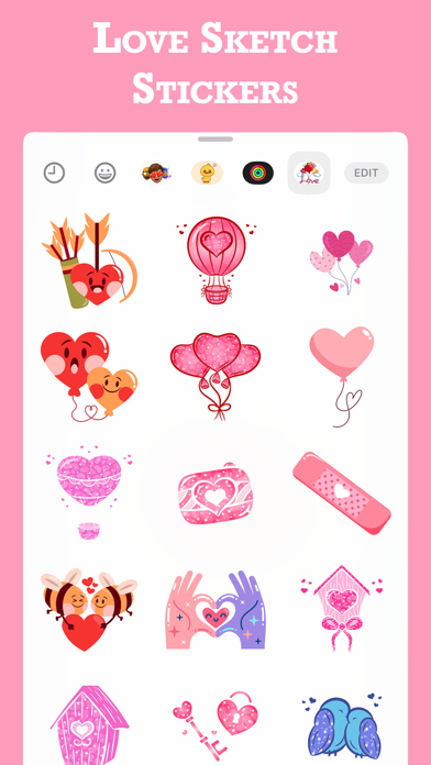 Screenshot #3 pour Love Sketch Stickers