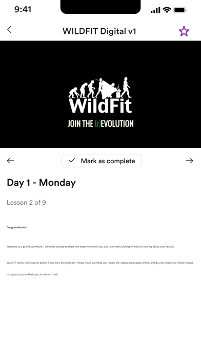WILDFIT Digital Screenshot