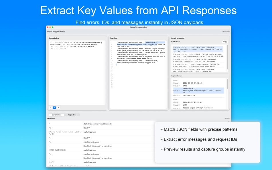 #3. Regex Playground Pro (macOS) โดย: TraLand.com