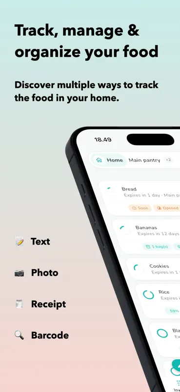 NoWaste: Food Inventory List screenshot 1 of 10