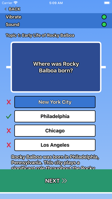 Rocky Balboa Trivia Screenshot