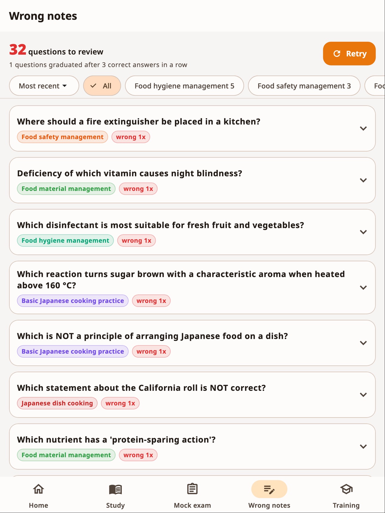 Screenshot 10 of Japanese Cook Exam - PassRun