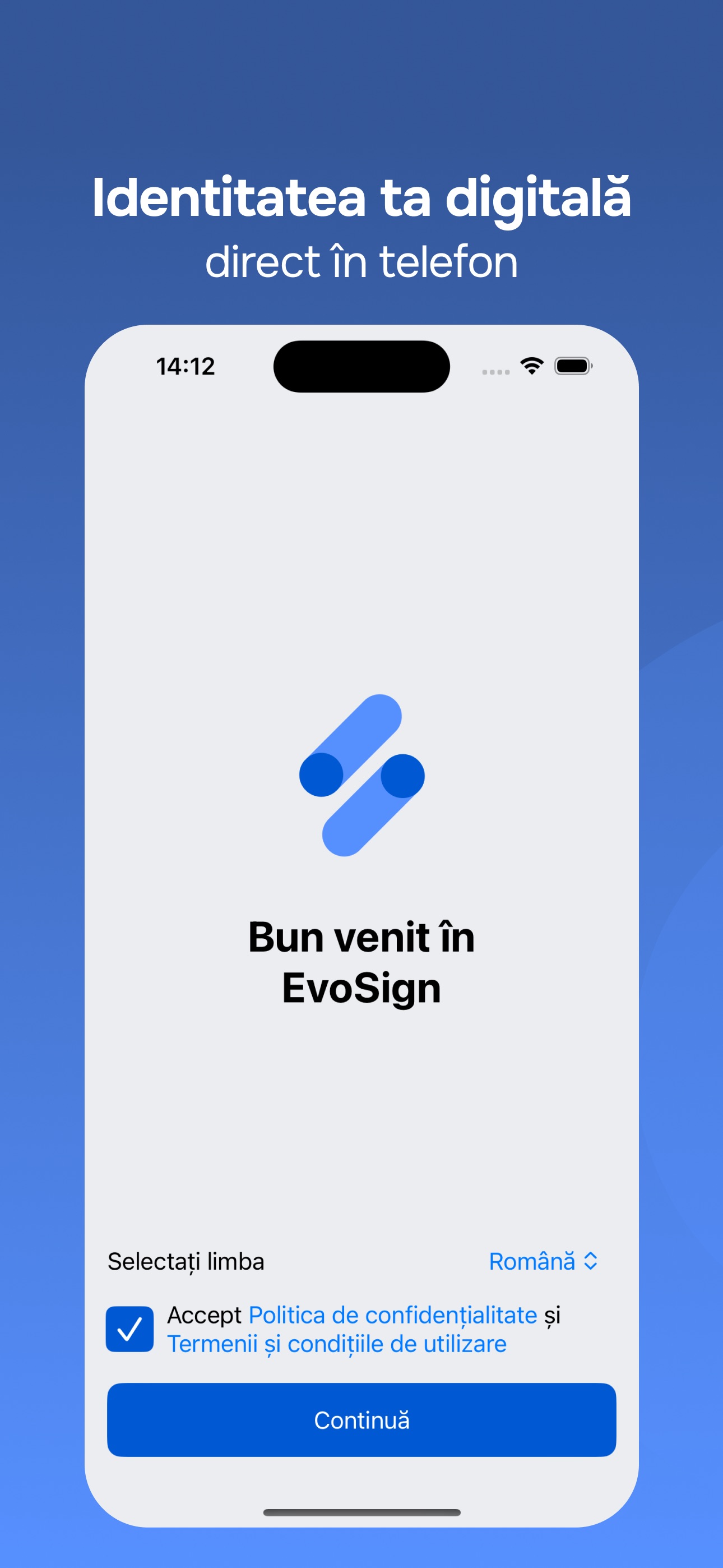 Screenshot 1 of EVOSign (autentificare)