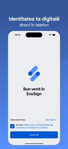 EVOSign (autentificare) App Store preview screenshot 1