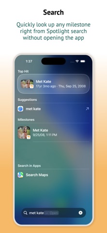 Milestones - Life Moments iPhone screenshot