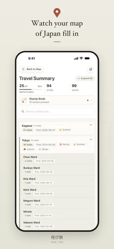 Wabi Tabi — Japan Travel Map screenshot 8 of 10