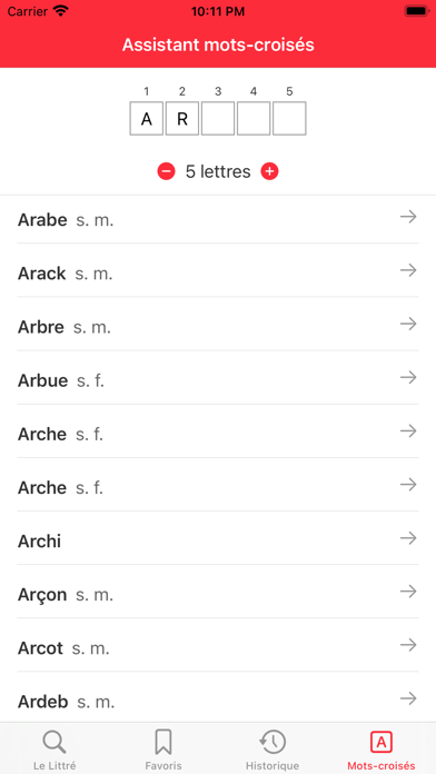 French Dictionary Le Littré Screenshot