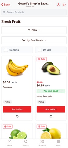 Gowell's Shop 'n Save iPhone screenshot