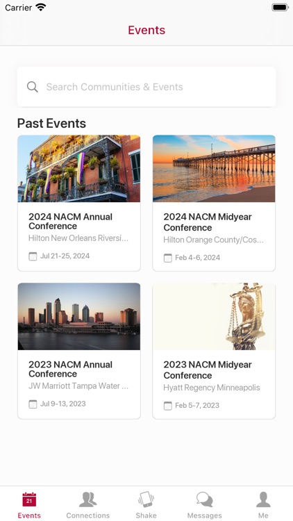 Conferences by NACM