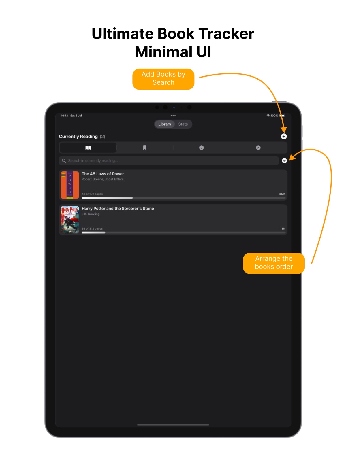 Book Tracker - Auread ipad screenshot 1