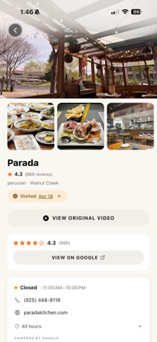 MapMeal: Food Videos to Map screenshot