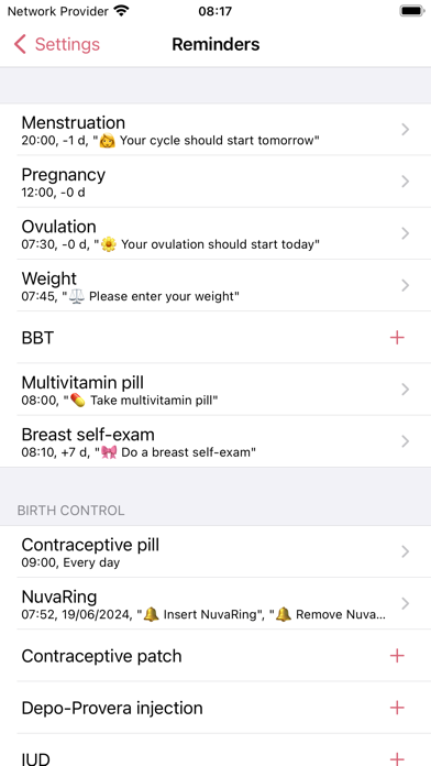 WomanLog Pro Calendar Screenshot