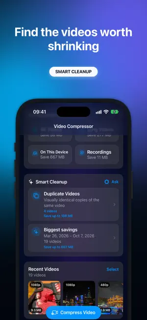 Video Compressor Free Storage screenshot 4