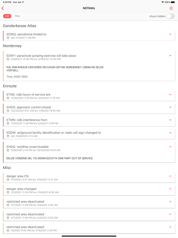 Screenshot #4 pour NOTAM Briefing (VFR/IFR)