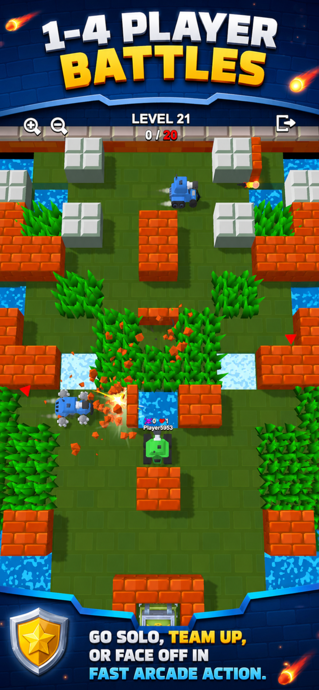 1-4 Player: Retro Tank Combat screenshot 6