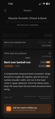 BYO Coach iPhone screenshot