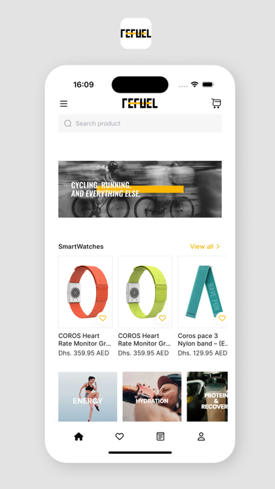 Refuel - Cycling & Running iPhone screenshot 1 - Shopping app