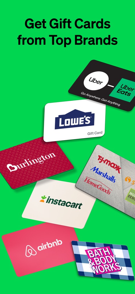 Afterpay: Pay over time - Users can easily purchase and send gift cards from a wide selection of "top brand gift cards" directly through the app.