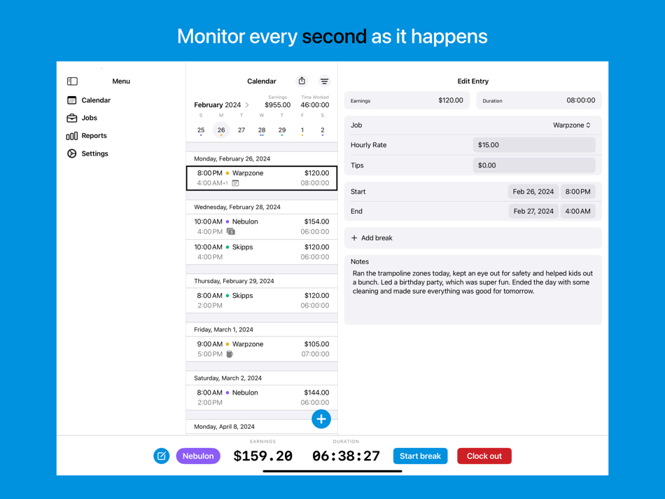 #2. Clock In: Work Hours Tracker (macOS) 由: Brogan LLC