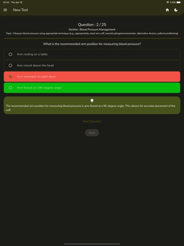 Cardiac Rehabilitation Test iPad screenshot