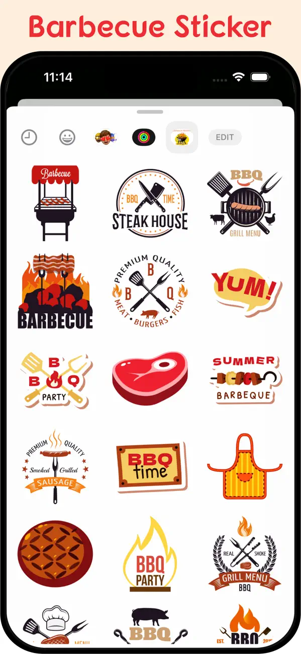 Screenshot #3 pour Barbecue Emojis