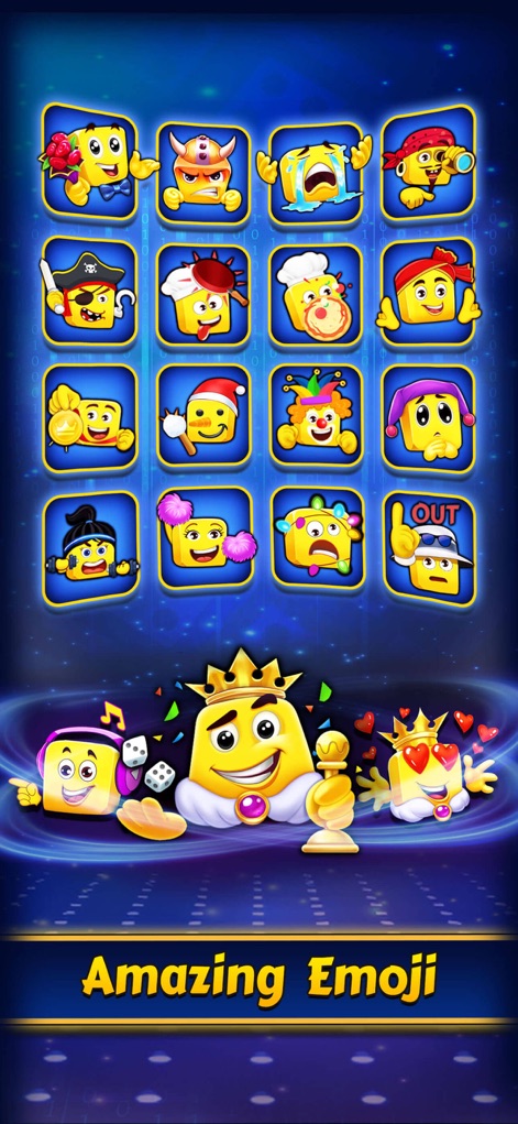 Ludo King - An extensive collection of expressive emojis is available for in-game communication, featuring animated characters and varied emotional responses.