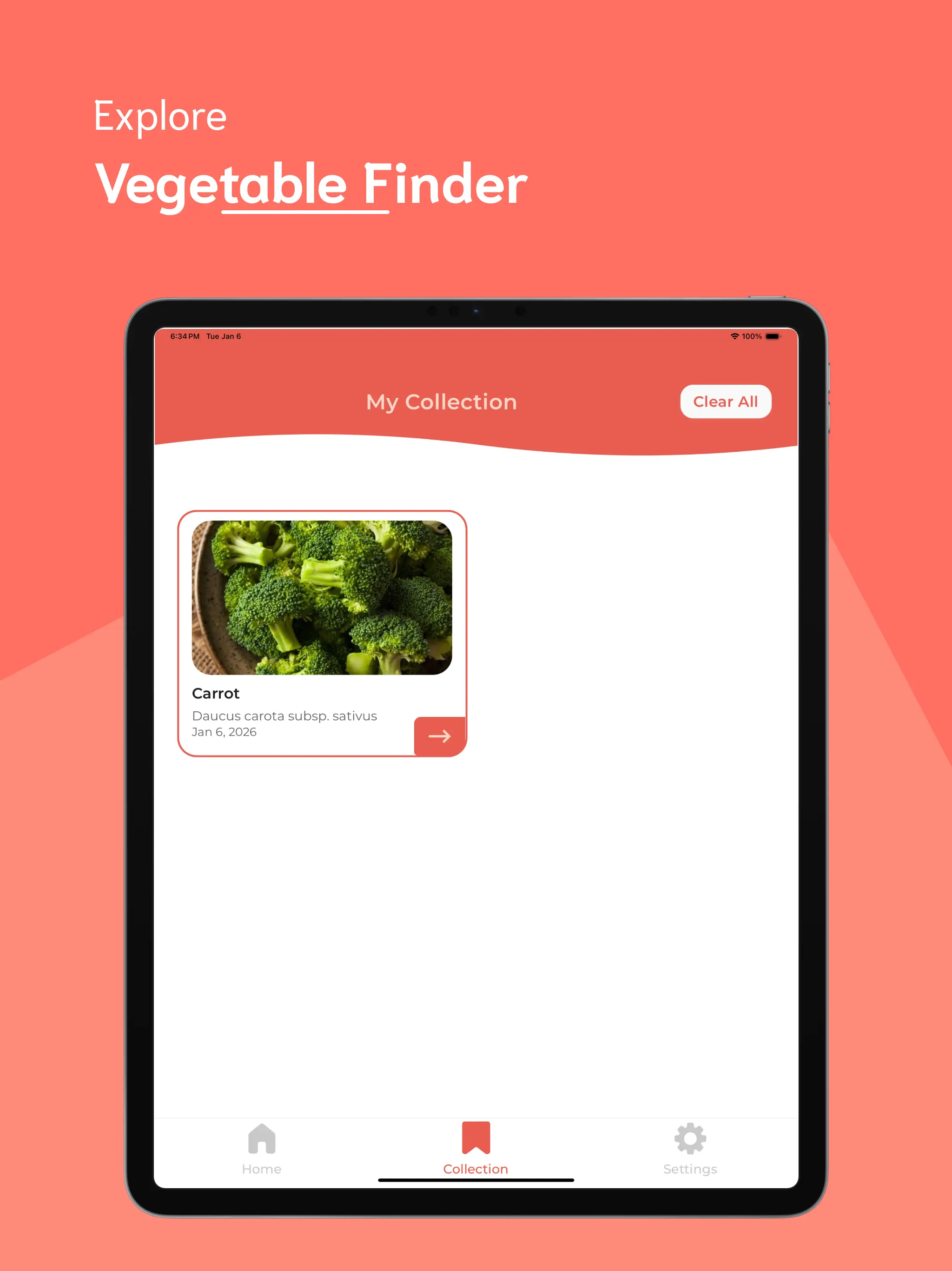 #10. Vegetable Identifier (iOS) Door: Ankur Dhameliya