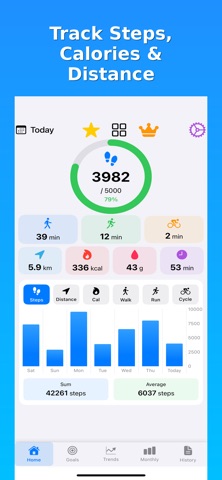 Step Counter: Walk, Cycle, Run iPhone screenshot