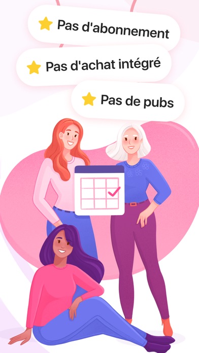 Screenshot #1 pour Calendrier ovulation & règles+