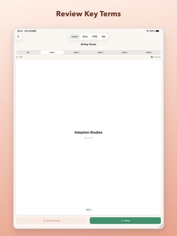 PsychAce: AP Psychology Prep iPad screenshot