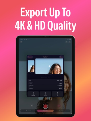DualCamera: Record Front-Back iPad screenshot