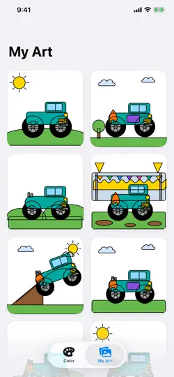 Capture d'écran de Monster Truck Coloring Kids sur iPhone 3