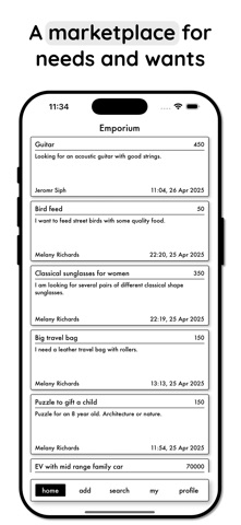 Emporium - list all your needs iPhone screenshot