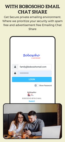 Bobosoho Email Chat Share screenshot