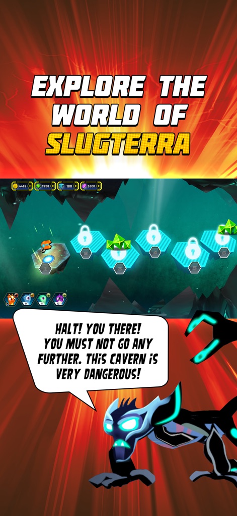 Slugterra: Slug it Out 2 - Explore the expansive world of the 99 Caverns, encountering iconic villains like the Shadow Clan across diverse and challenging story missions.