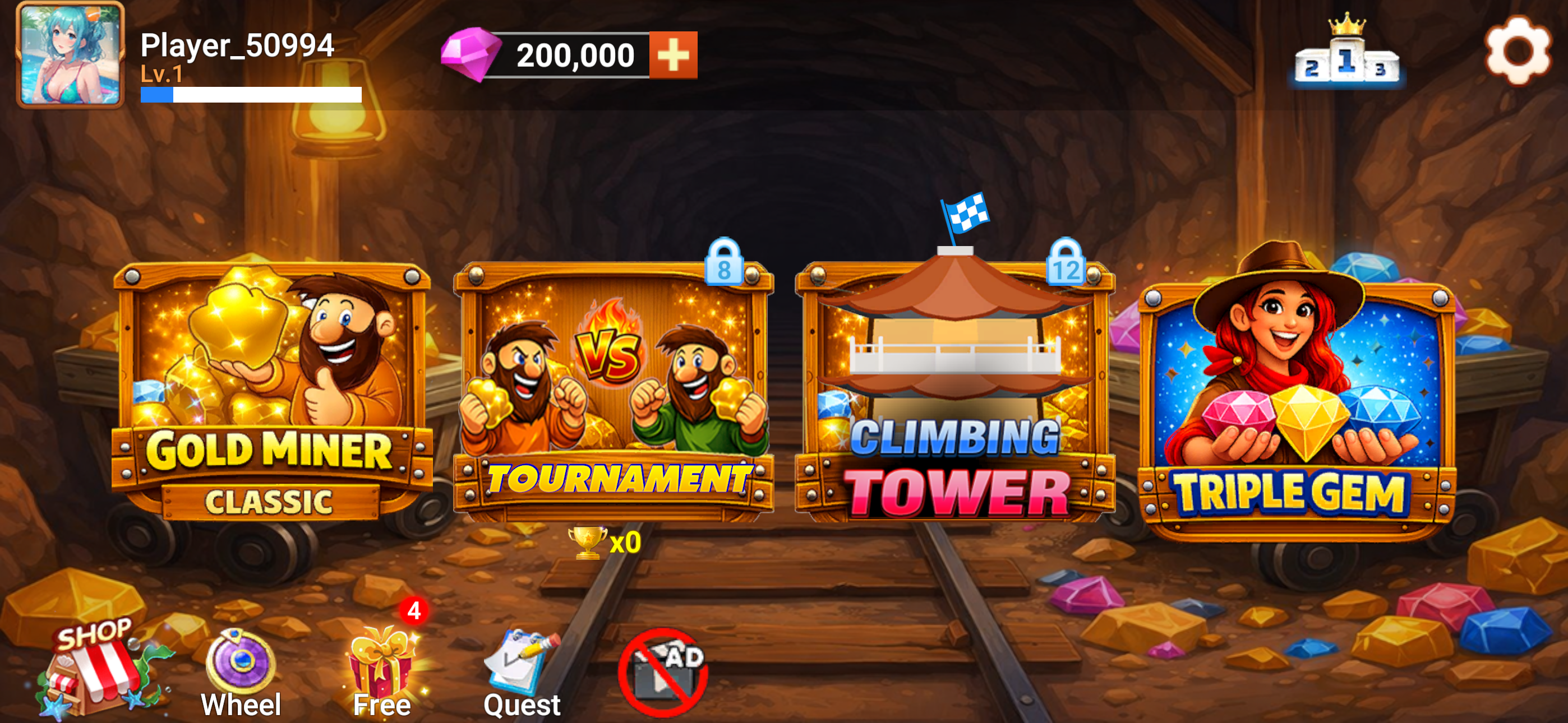 Gold Miner Classic - Gem Miner screenshot 6