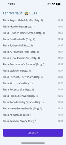 Fahrplan_App screenshot