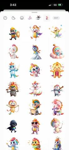 Mystic Rainbow Stickers iPhone screenshot