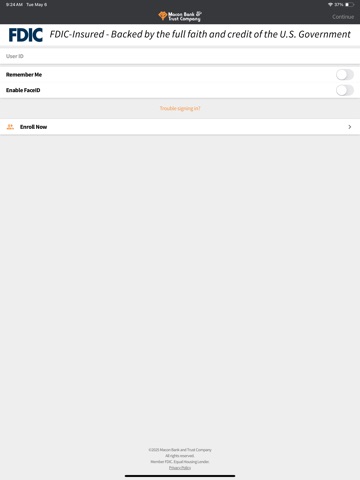 MBTC Mobile Banking iPad screenshot