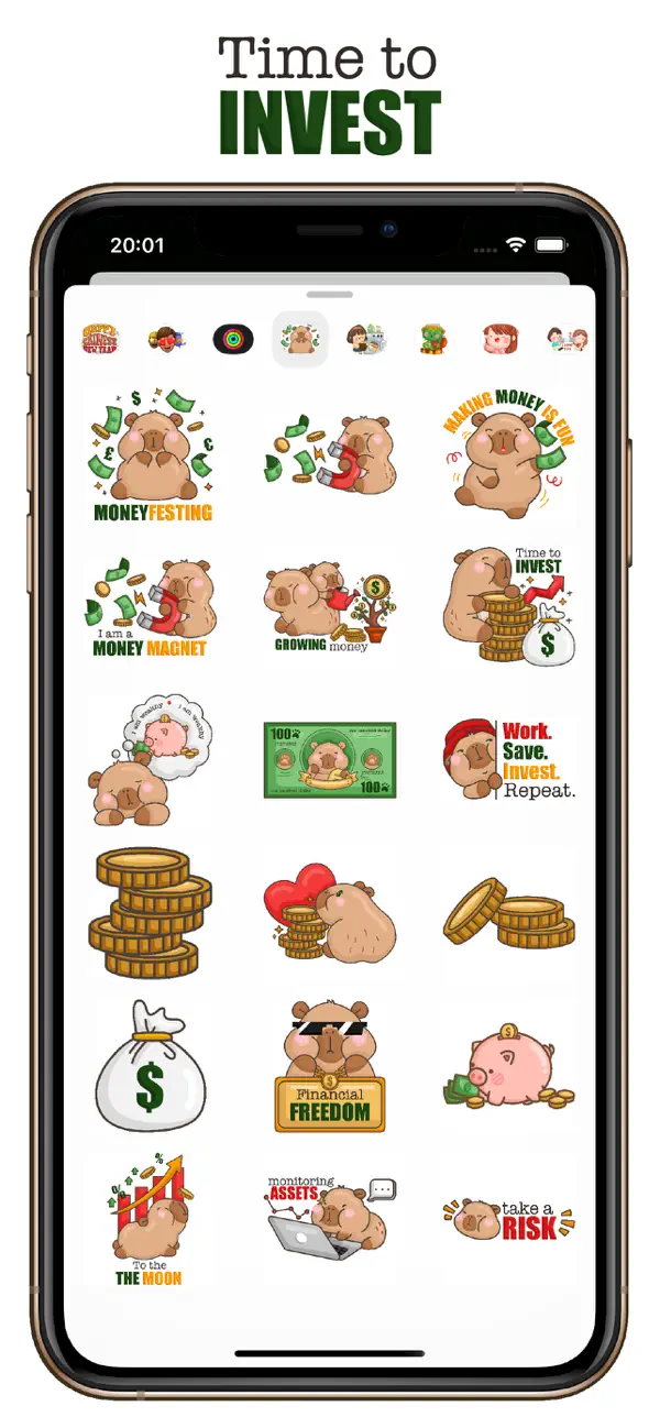 Screenshot #2 pour Cute Capybara Money Sticker