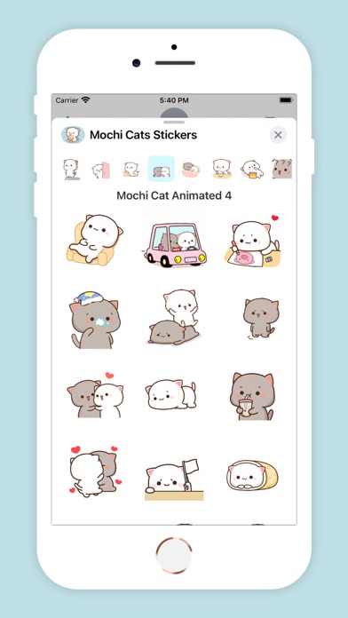 Animated Mochi Cats Stickers Screenshot