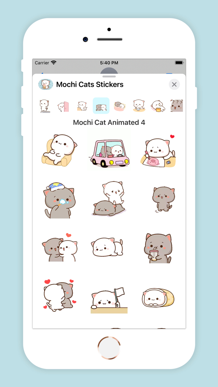Animated Mochi Cats Stickers