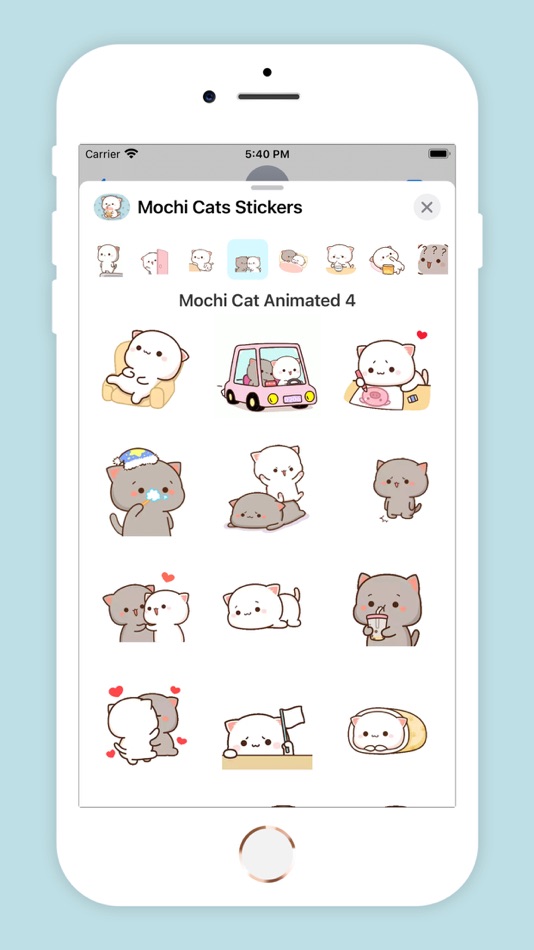 #1. Animated Mochi Cats Stickers (iOS) By: Pratik Dhebariya